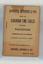 Suburban Time-Tables Cover 1897 Railroads Running out of Boston - Version 1, Perkins Collection 1873 to 1890c Railway Timetables and Tickets